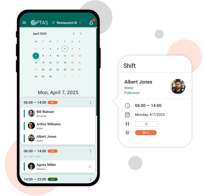 One-click to send schedules to employees}